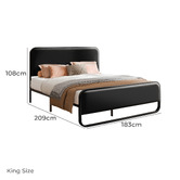 Hoxton Room Black Stephan Faux Leather Bed Frame