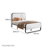 Hoxton Room White Stephan Faux Leather Bed Frame
