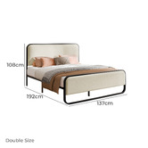 Hoxton Room Beige Stephan Upholstered Bed Frame
