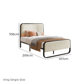 Hoxton Room Beige Stephan Upholstered Bed Frame