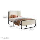 Hoxton Room Beige Stephan Upholstered Bed Frame
