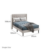 Hoxton Room Beige Hobbs Upholstered Bed Frame