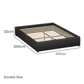Hoxton Room Tiago Faux Leather Gas Lift Bed Base
