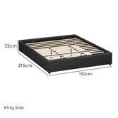 Hoxton Room Tiago Faux Leather Gas Lift Bed Base