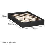Hoxton Room Tiago Faux Leather Gas Lift Bed Base