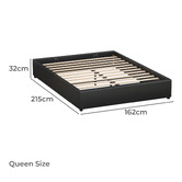 Hoxton Room Tiago Faux Leather Gas Lift Bed Base