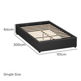 Hoxton Room Tiago Faux Leather Gas Lift Bed Base