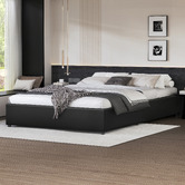 Hoxton Room Tiago Faux Leather Gas Lift Bed Base