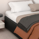 Hoxton Room Tiago Faux Leather Gas Lift Bed Base