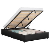 Hoxton Room Tiago Faux Leather Gas Lift Bed Base