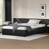 Hoxton Room Tiago Faux Leather Gas Lift Bed Base