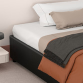 Hoxton Room Tiago Faux Leather Gas Lift Bed Base