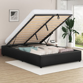 Hoxton Room Tiago Faux Leather Gas Lift Bed Base