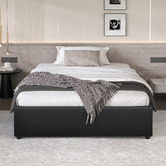 Hoxton Room Tiago Faux Leather Gas Lift Bed Base