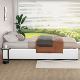 Hoxton Room White Tiago Faux Leather Gas Lift Bed Base