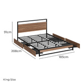 Hoxton Room Lee Platform Bed with Underbed Storage