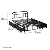 Hoxton Room Black Lee Platform Bed with Underbed Storage