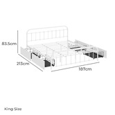 Hoxton Room White Lee Platform Bed with Underbed Storage