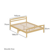 Hoxton Room Lyna Pine Wood Bed Frame