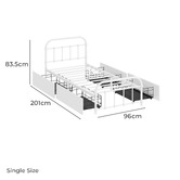Hoxton Room White Lee Platform Bed with Underbed Storage