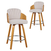 Hoxton Room 66cm Carson Upholstered Swivel Bar Stools