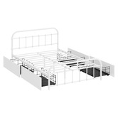 Hoxton Room White Lee Platform Bed with Underbed Storage