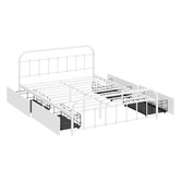 Hoxton Room White Lee Platform Bed with Underbed Storage