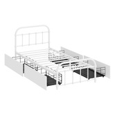 Hoxton Room White Lee Platform Bed with Underbed Storage