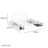 Hoxton Room White Lee Platform Bed with Underbed Storage