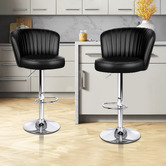 Hoxton Room Vermillion Faux Leather Adjustable Bar Stools