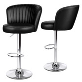 Hoxton Room Vermillion Faux Leather Adjustable Bar Stools