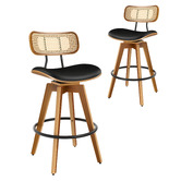 Hoxton Room 71cm Orfai Faux Leather Swivel Bar Stools