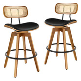 Hoxton Room 71cm Orfai Faux Leather Swivel Bar Stools