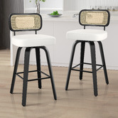 Hoxton Room 68cm Liencrest Faux Leather Swivel Bar Stools