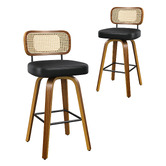 Hoxton Room 68cm Liencrest Rattan Swivel Bar Stools