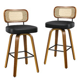 Hoxton Room 68cm Liencrest Rattan Swivel Bar Stools