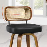 Hoxton Room 68cm Liencrest Rattan Swivel Bar Stools