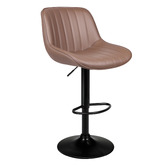 Hoxton Room Brown Avalache Faux Leather Adjustable Bar Stools
