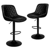 Hoxton Room Black Nunnally Faux Leather Adjustable Bar Stool