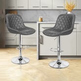 Hoxton Room Nunnally Faux Leather Adjustable Bar Stools