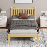 Hoxton Room Natural Carmilla Pine Wood Bed Frame