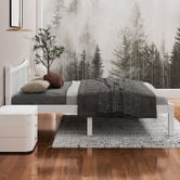 Hoxton Room White Carmilla Pine Wood Bed Frame