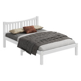 Hoxton Room White Carmilla Pine Wood Bed Frame