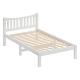 Hoxton Room White Carmilla Pine Wood Bed Frame