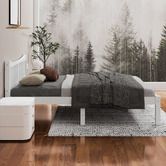 Hoxton Room White Carmilla Pine Wood Bed Frame