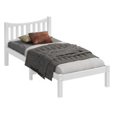 Hoxton Room White Carmilla Pine Wood Bed Frame