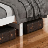 Hoxton Room White Carmilla Pine Wood Bed Frame