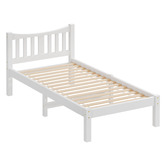 Hoxton Room White Carmilla Pine Wood Bed Frame