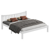 Hoxton Room White Carmilla Pine Wood Bed Frame