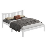 Hoxton Room White Carmilla Pine Wood Bed Frame